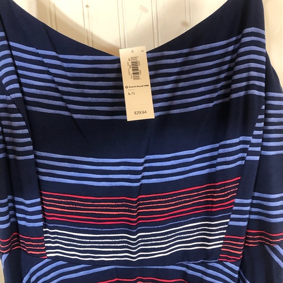Old Navy Blue Cami Multi Stripe Dress - Picture 5 of 5